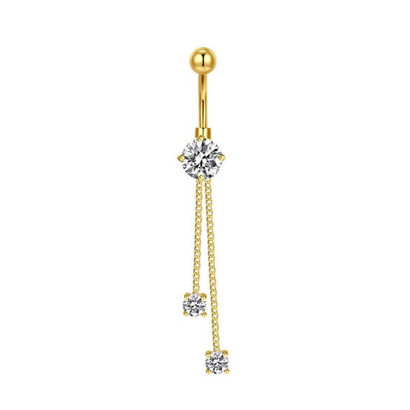 Wholesale Navel Ring Stainless Steel Geometric Electroplated Simple Style Body Puncture