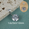 Wholesale Navel Ring Stainless Steel Zircon Round Unisex Puncture Jewelry