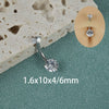 Wholesale Navel Ring Stainless Steel Zircon Round Unisex Puncture Jewelry