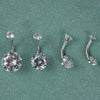 Wholesale Navel Ring Stainless Steel Zircon Round Unisex Puncture Jewelry