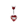 Wholesale Navel Ring Zinc Alloy Heart Shaped Personality Ornament