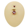 Wholesale Navel Ring Zinc Alloy Heart Shaped Personality Ornament