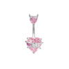 Wholesale Navel Ring Zinc Alloy Heart Shaped Personality Ornament