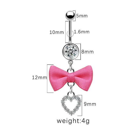 Wholesale Navel Ring Zinc Alloy Heart Shaped Styling Unisex