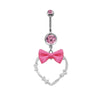 Wholesale Navel Ring Zinc Alloy Heart Shaped Styling Unisex