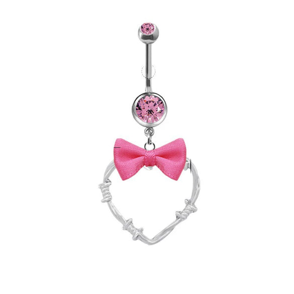 Wholesale Navel Ring Zinc Alloy Heart Shaped Styling Unisex