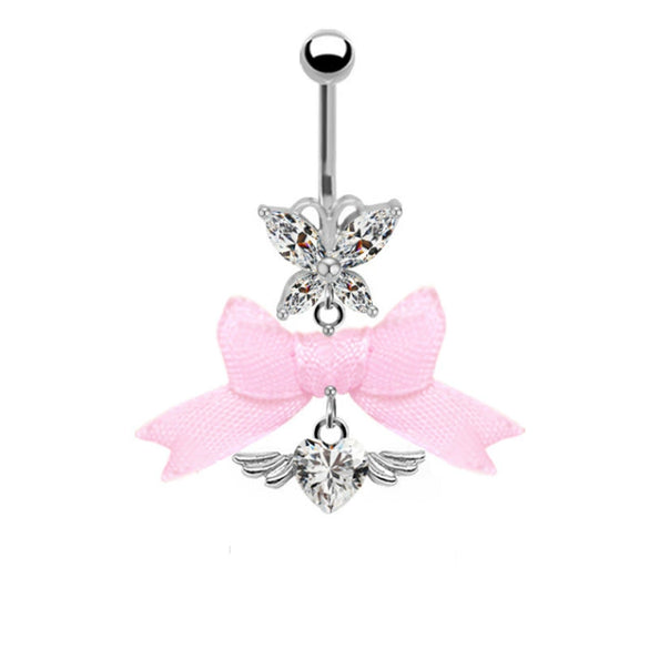 Wholesale Navel Ring Zinc Alloy Heart Shaped Styling Unisex