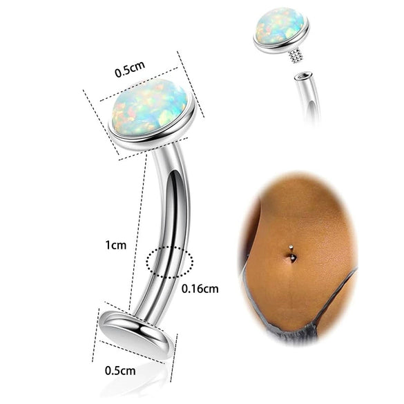 Wholesale Navel Rings Set Stainless Steel Zirconencrusted Drop Shape Electroplating Unisex Body Piercing Jewelry