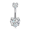 Wholesale Navel Rings Set Stainless Steel Zirconencrusted Drop Shape Electroplating Unisex Body Piercing Jewelry