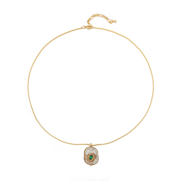 Wholesale Necklace African Pine Agate Red Agate Copper Natural Stone Geometric Handmade Vintage Style