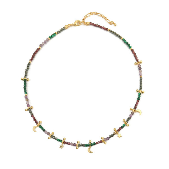 Wholesale Necklace African Turquoise Multilayer Clover Rice Beads Geometric Vintage Handmade For Women