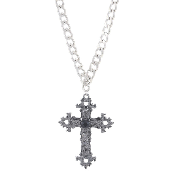 Wholesale Necklace Alloy Geometric Distressed Flower Vine Cross Gothic Retro Hip Hop Trendy Women's Accessories