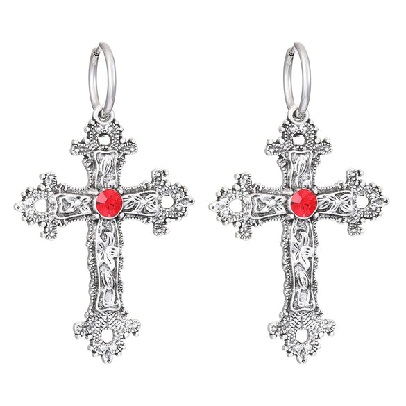 Wholesale Necklace Alloy Geometric Distressed Flower Vine Cross Gothic Retro Hip Hop Trendy Women's Accessories