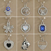 Wholesale Necklace Alloy Mixed Gemstone Inlay Geometric Heart Shape Electroplating For Women