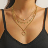 Wholesale Necklace Alloy Pearl Pendant Geometric Fashion Electroplating Women's