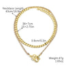 Wholesale Necklace Alloy Pearl Pendant Geometric Fashion Electroplating Women's