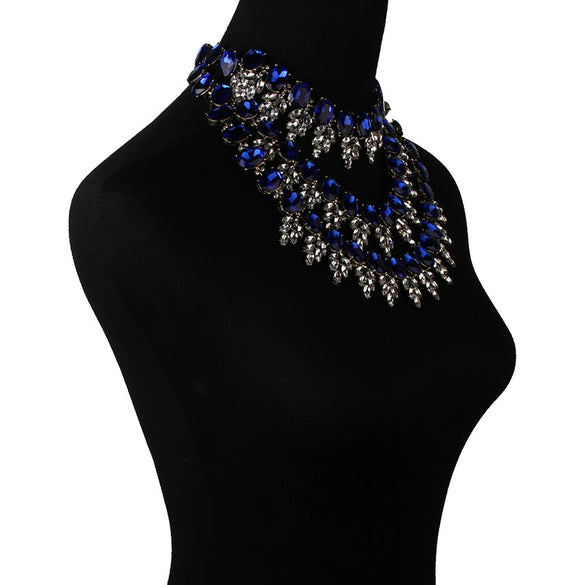 Wholesale Necklace Alloy Resin Crystal Geometric Inlaid Women's Accessories