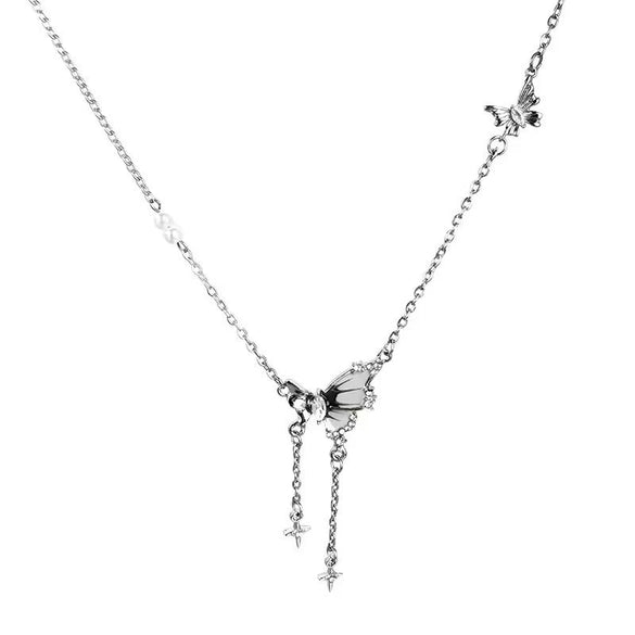 Wholesale Necklace Alloy Titanium Steel Insects Style Electroplated Women's Clavicle Chain