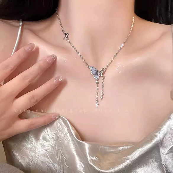 Wholesale Necklace Alloy Titanium Steel Insects Style Electroplated Women's Clavicle Chain