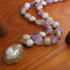 Wholesale Necklace Artificial Crystal Freshwater Pearls Twist Chain Electroplating Niche Style Women's