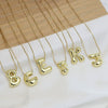 Wholesale Necklace Brass Copper Balloon Shape With Letters Numbers Text Electroplated