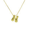 Wholesale Necklace Brass Copper Balloon Shape With Letters Numbers Text Electroplated