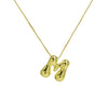 Wholesale Necklace Brass Copper Balloon Shape With Letters Numbers Text Electroplated