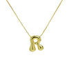 Wholesale Necklace Brass Copper Balloon Shape With Letters Numbers Text Electroplated