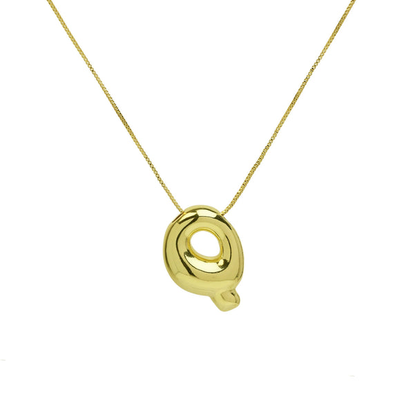 Wholesale Necklace Brass Copper Balloon Shape With Letters Numbers Text Electroplated
