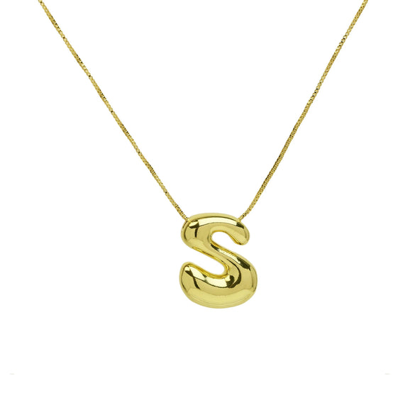 Wholesale Necklace Brass Copper Balloon Shape With Letters Numbers Text Electroplated