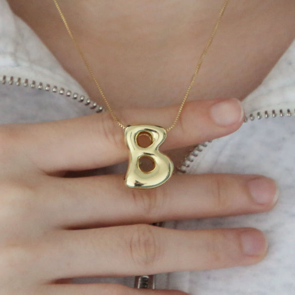 Wholesale Necklace Brass Copper Balloon Shape With Letters Numbers Text Electroplated