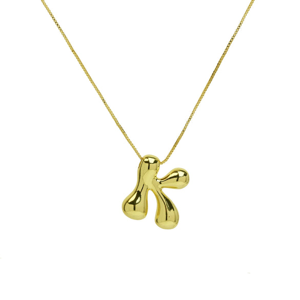 Wholesale Necklace Brass Copper Balloon Shape With Letters Numbers Text Electroplated