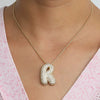 Wholesale Necklace Brass Copper Letter Pendant Electroplating For Women