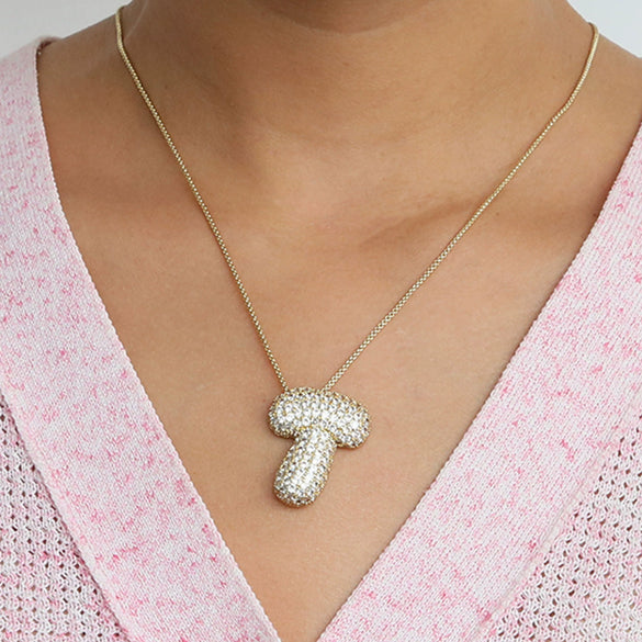 Wholesale Necklace Brass Copper Letter Pendant Electroplating For Women