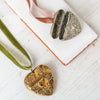 Wholesale Necklace Brass Heart Shape Printing Electroplating Unisex Literary And Simple Style