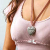 Wholesale Necklace Brass Heart Shape Printing Electroplating Unisex Literary And Simple Style
