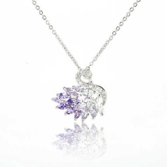 Wholesale Necklace Copper Alloy Zircon Bare Stone Inlaid Animals Zodiac Electroplated Feminine Clavicle Chain For Women