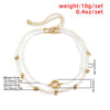 Wholesale Necklace Copper Artificial Pearl Plastic Plating Alloy Pendant Geometric Style Electroplating For Women