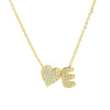 Wholesale Necklace Copper Brass Inlaid Heart Shape Pendant With Letters Numbers Text Electroplating For Women