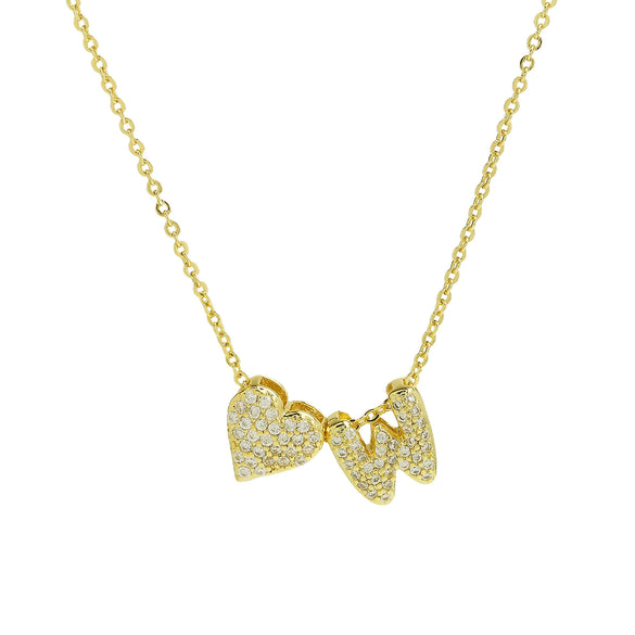 Wholesale Necklace Copper Brass Inlaid Heart Shape Pendant With Letters Numbers Text Electroplating For Women