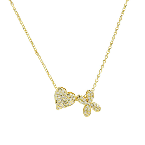 Wholesale Necklace Copper Brass Inlaid Heart Shape Pendant With Letters Numbers Text Electroplating For Women