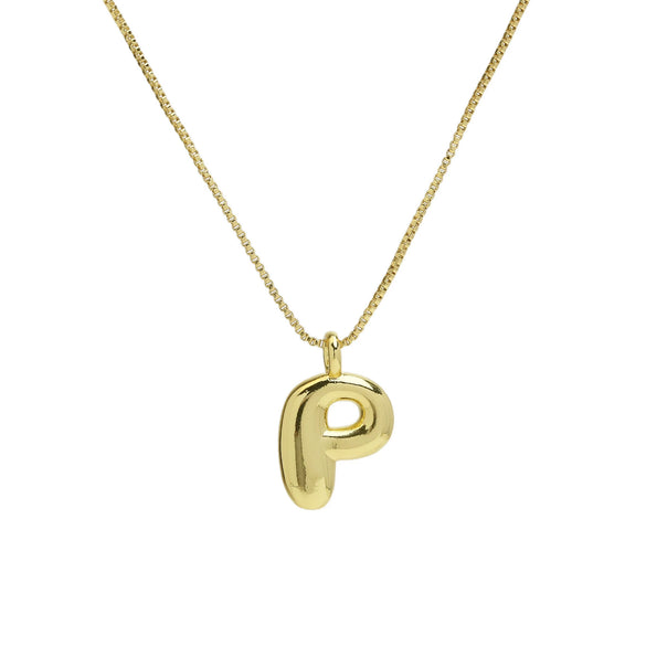 Wholesale Necklace Copper Brass Letters Numbers Text Electroplating Style