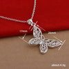 Wholesale Necklace Copper Butterfly Pendant Hollow Electroplated Ochain Women's
