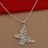 Wholesale Necklace Copper Butterfly Pendant Hollow Electroplated Ochain Women's