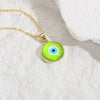 Wholesale Necklace Copper Dripping Oil Geometric Devil's Eye Pendant Electroplating For Women