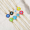 Wholesale Necklace Copper Dripping Oil Geometric Devil's Eye Pendant Electroplating For Women