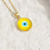 Wholesale Necklace Copper Dripping Oil Geometric Devil's Eye Pendant Electroplating For Women