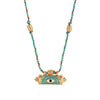 Wholesale Necklace Copper Geometric Devil's Eye Vintage Braided Rope Chain Gold Plated