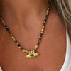 Wholesale Necklace Copper Geometric Devil's Eye Vintage Braided Rope Chain Gold Plated