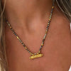 Wholesale Necklace Copper Geometric Devil's Eye Vintage Braided Rope Chain Gold Plated